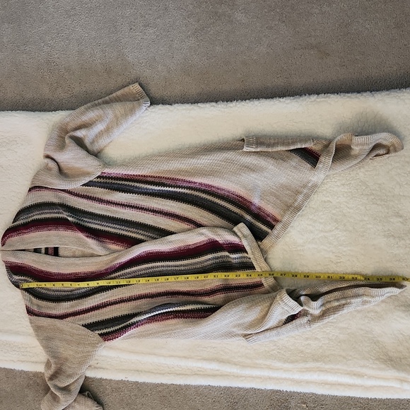 TORRID Size 1 3/4 Sleeve Asymmetrical Cardigan Sweater Fall colors - Picture 6 of 6